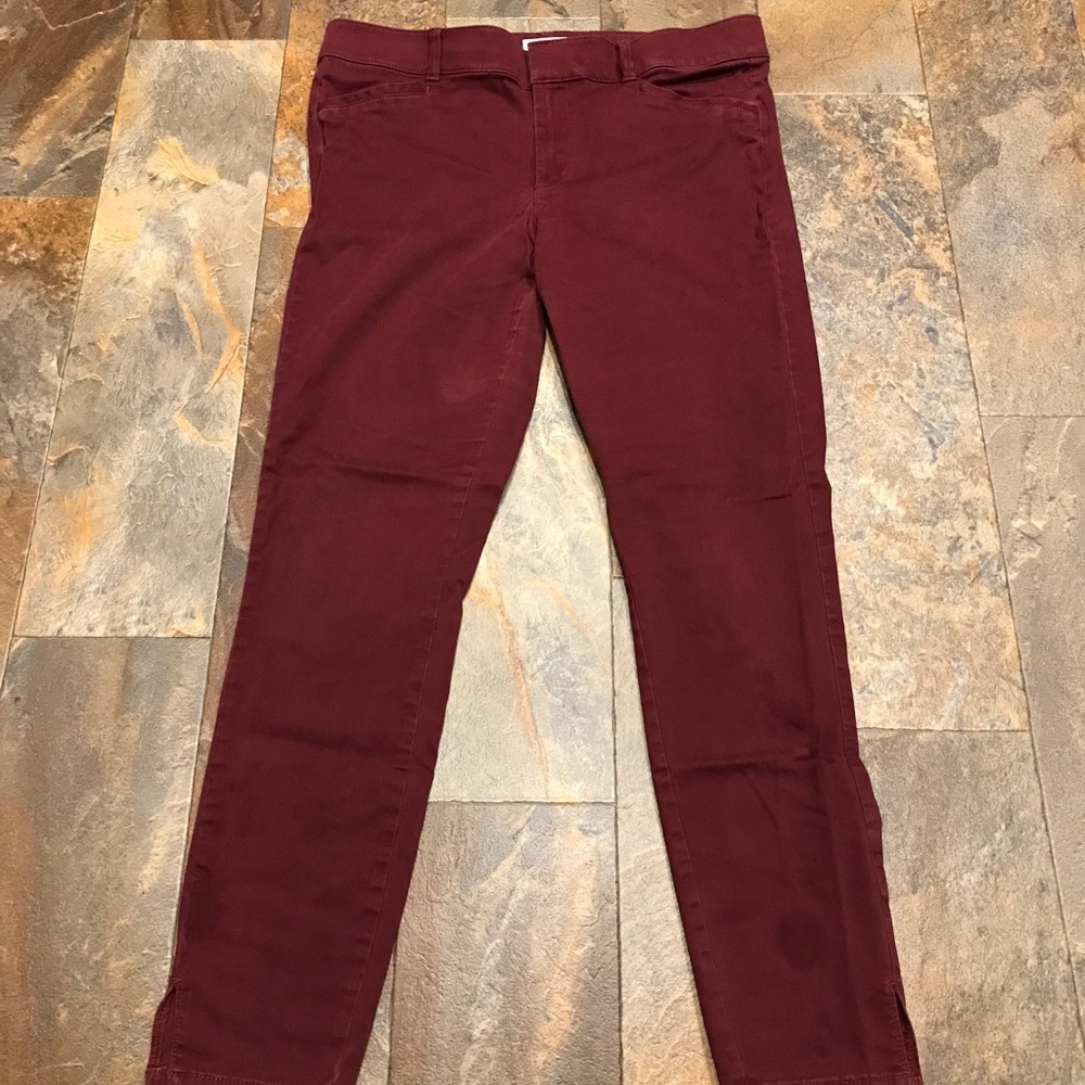 Ann Taylor Loft Marisa Burgandy Pants